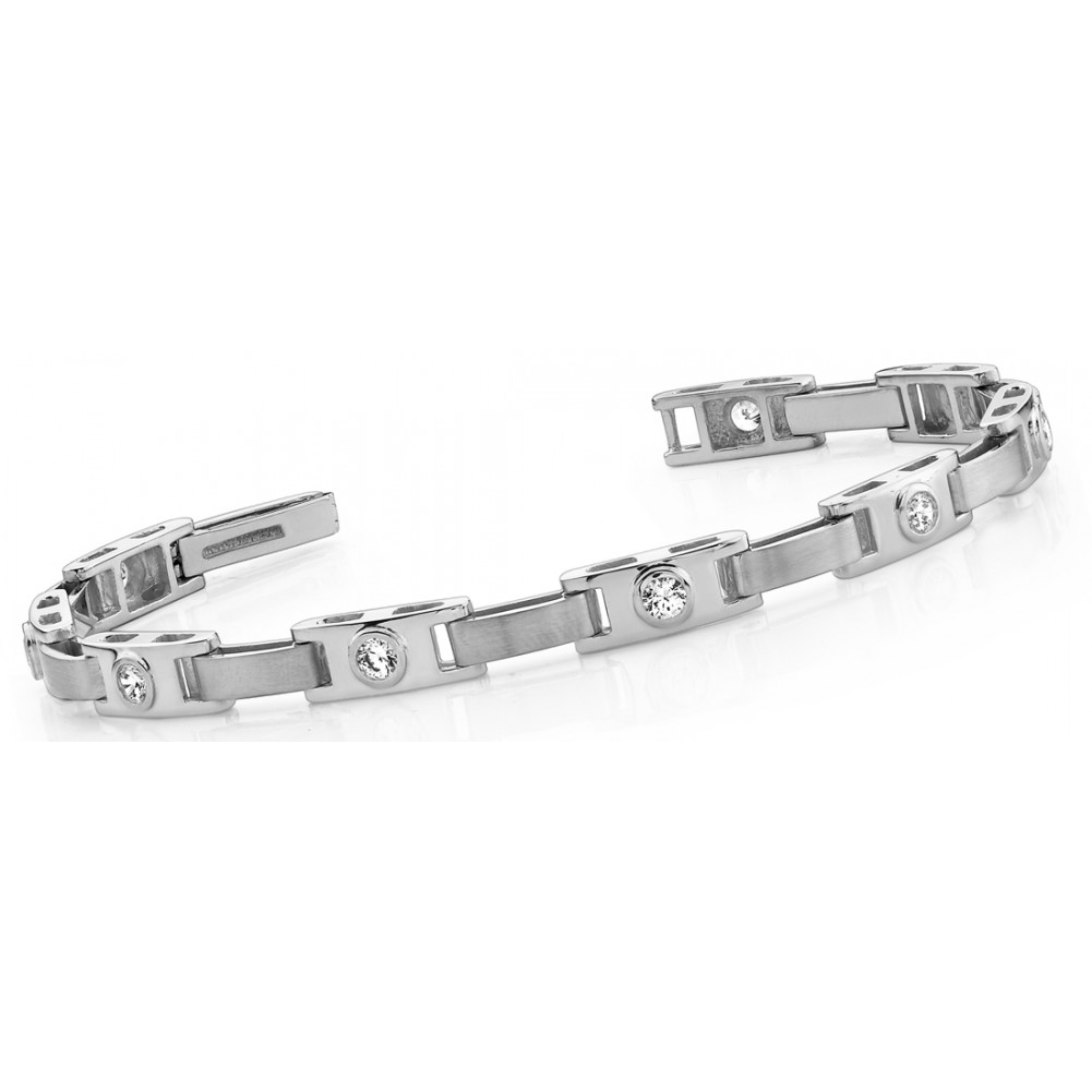 1 55 Ct Ladies Round Cut Diamond Tennis Bracelet Color G Clarity Si 1